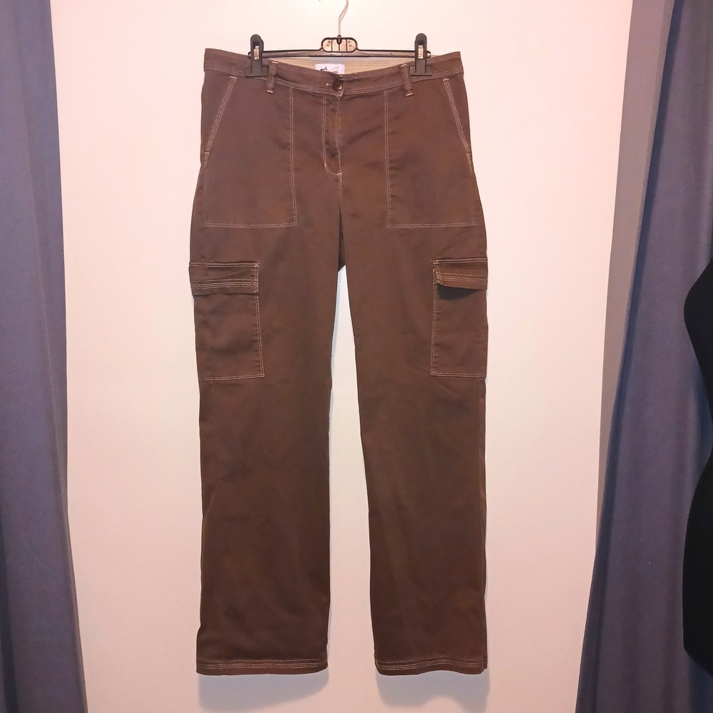 World Wide Sportsman Hiking Fisherman Brown Cargo Utility Pants Straight Leg 10‎